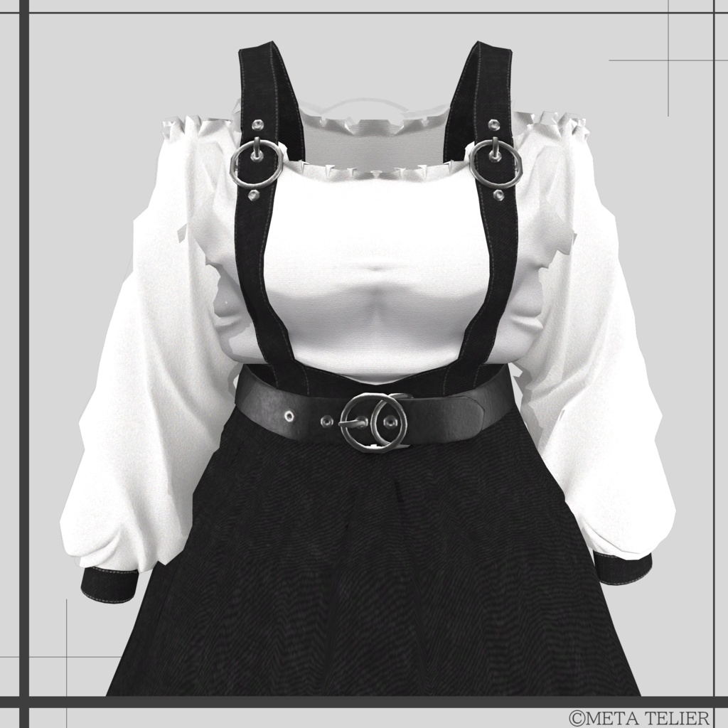 【VRChat】黒百合の装束/Black Lily Costume 【META TELIER】