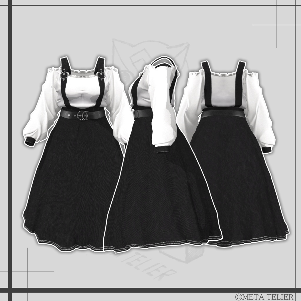 【VRChat】黒百合の装束/Black Lily Costume 【META TELIER】