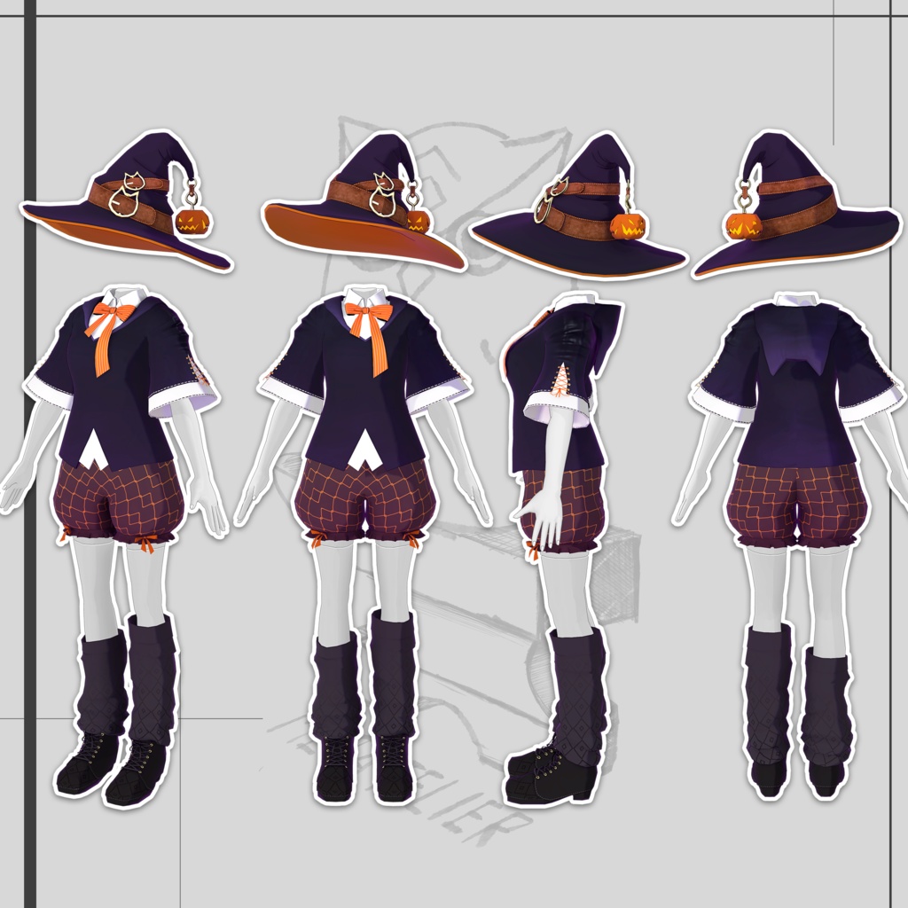 【VRChat】見習い魔女の仮装/Apprentice Witch Masquerade【META TELIER】