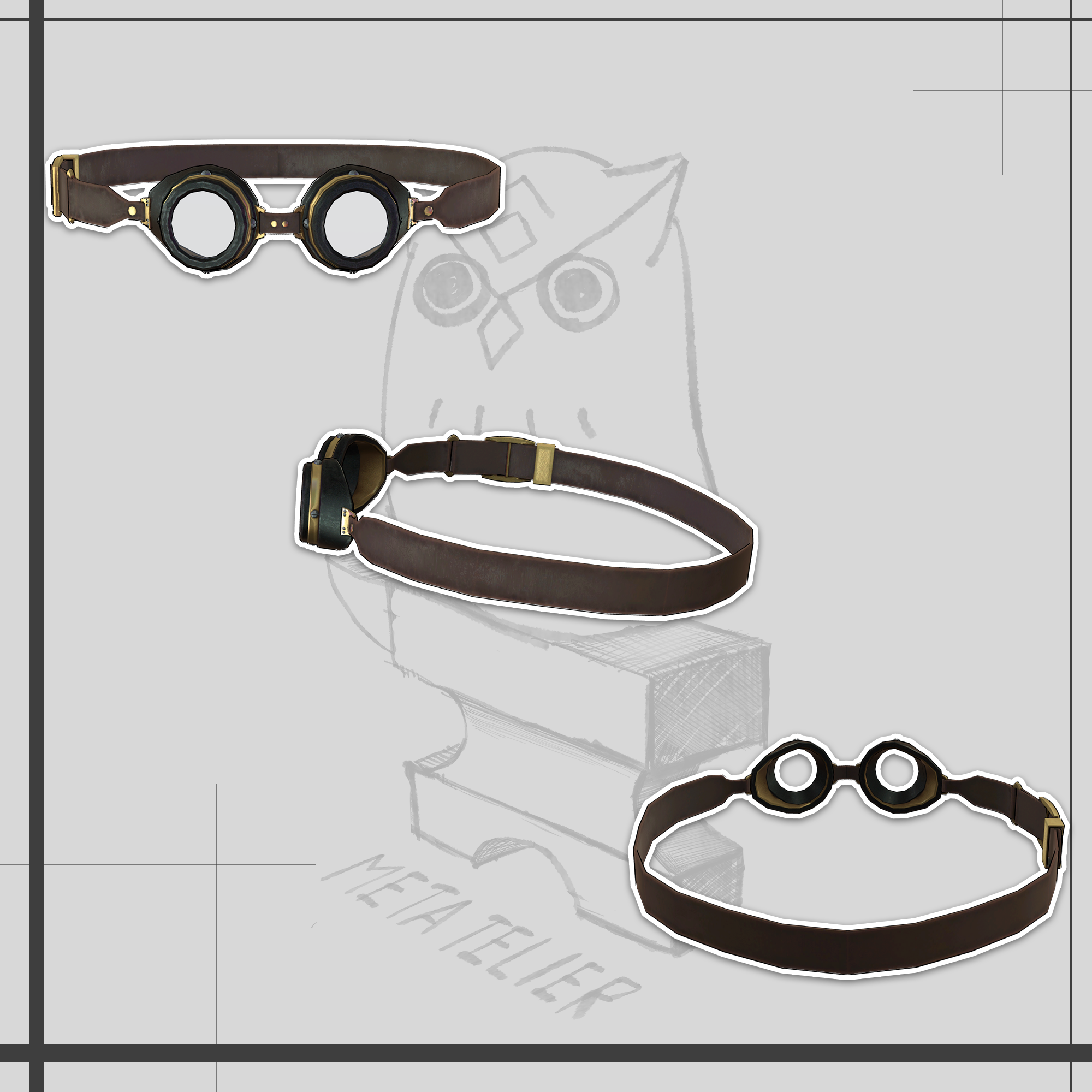 【VRChat】エンジニアの帽子&ゴーグル/Engineer Hat&Goggles【META TELIER】 - META TELIER ...