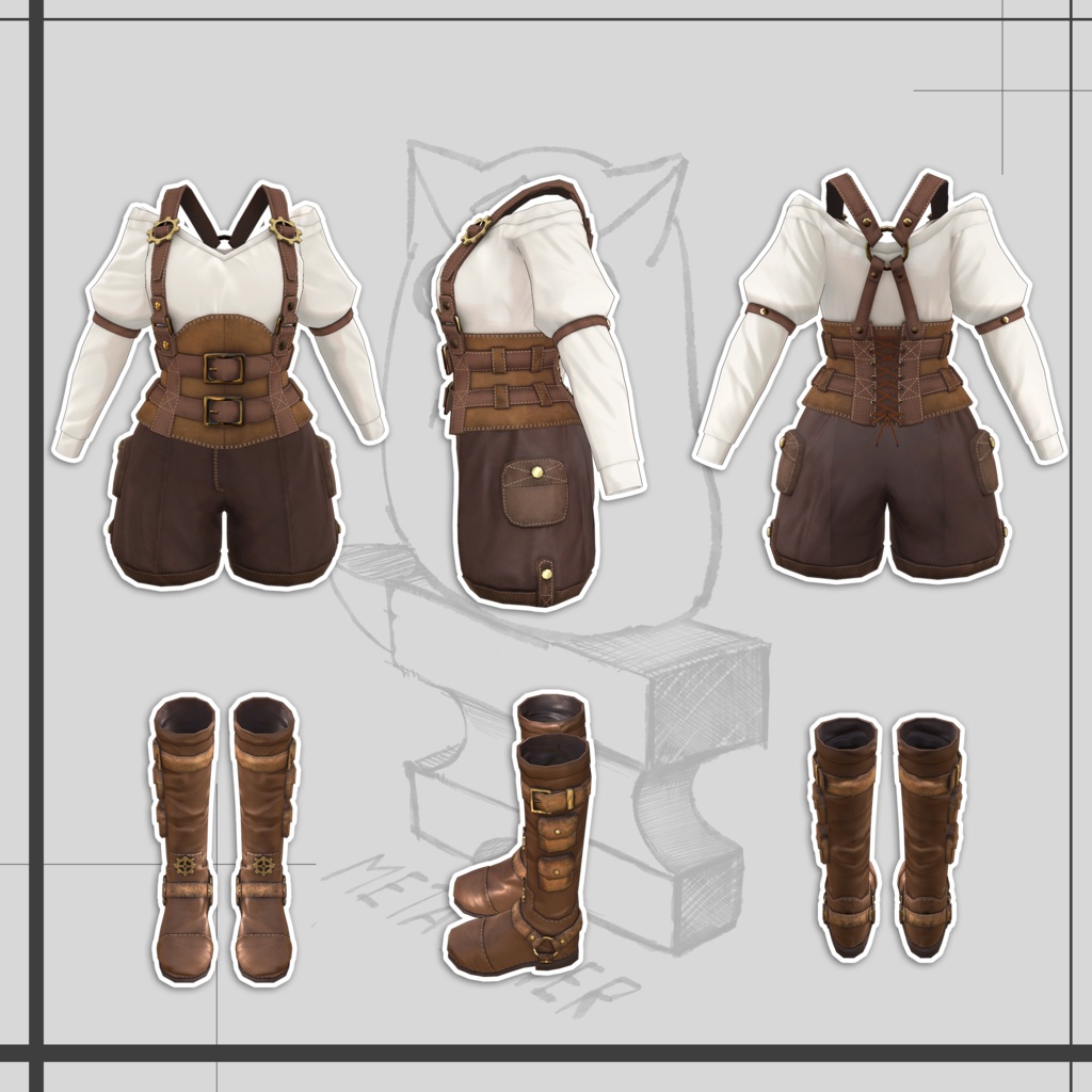 【VRChat】エンジニアの軽装I / Engineer Lite Clothes I【META TELIER】