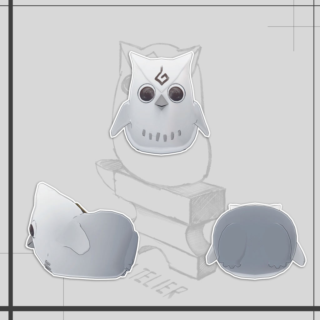 頭乗りフクロウモドキ/False Owl On Head【META TELIER】