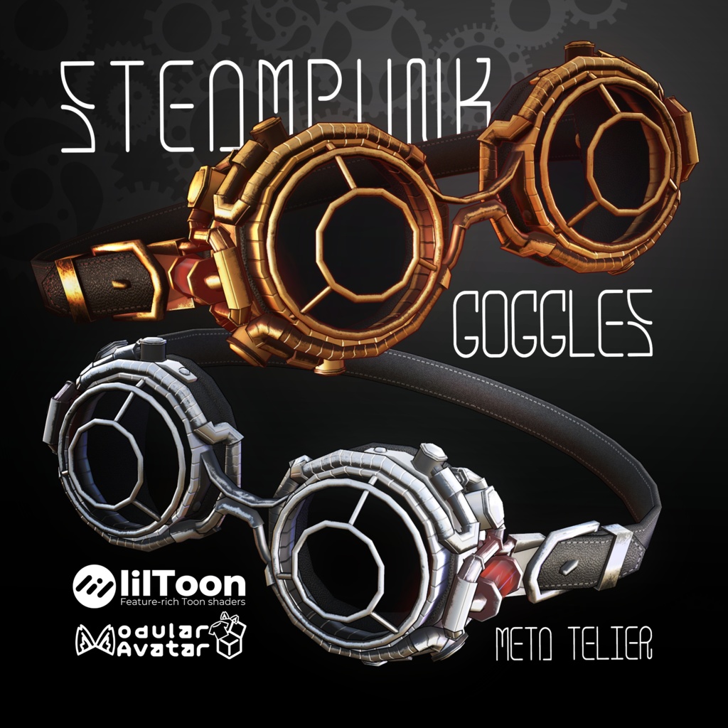 【✨️6月28日までセール】スチームパンクゴーグル Steampunk Goggles Bronze Vein / Fox Mask 【META TELIER】