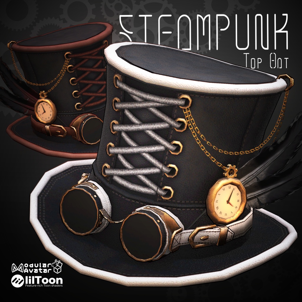 【✨️7月6日までセール✨️】スチームパンクトップハット「Chrono Topper」/ Steampunk Top Hat "Chrono Topper 【META TELIER】