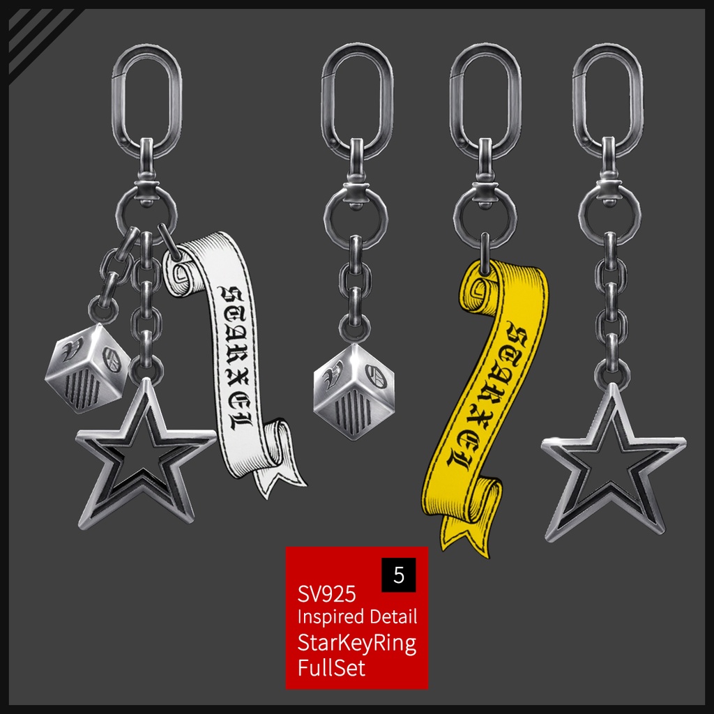 STARXEL | スタークセル 925 Star Key Ring | スターキーホルダーアクセサリー