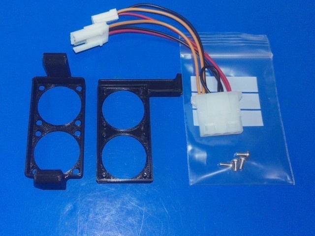 X68000(縦型)上部用、ラズパイ用ファン ステイセット