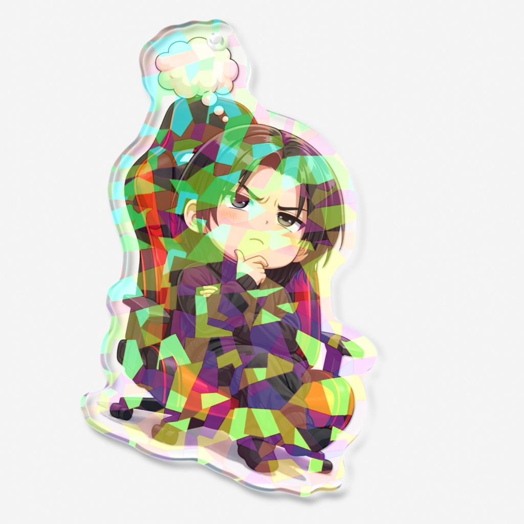 思想すけ(ちび) クリスタル アクリルキーホルダー