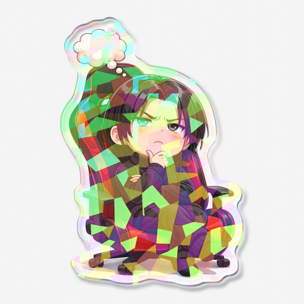 思想すけ(ちび) クリスタル アクリルキーホルダー