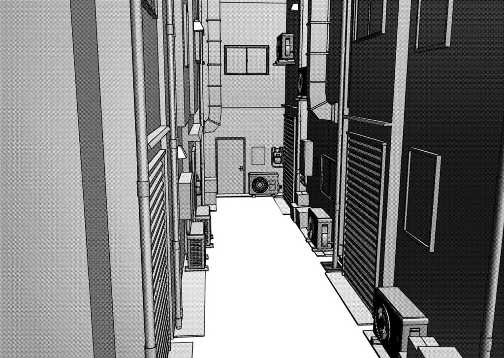 【3D】路地裏03/行き止まり