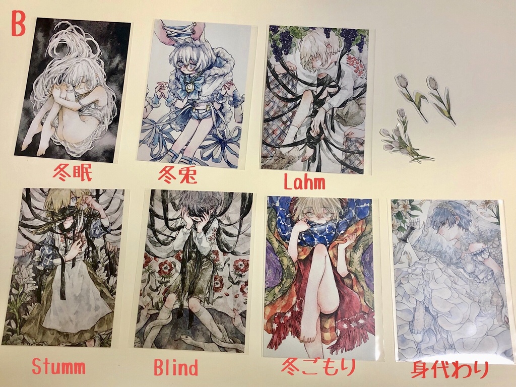 ポストカード バラ&セット