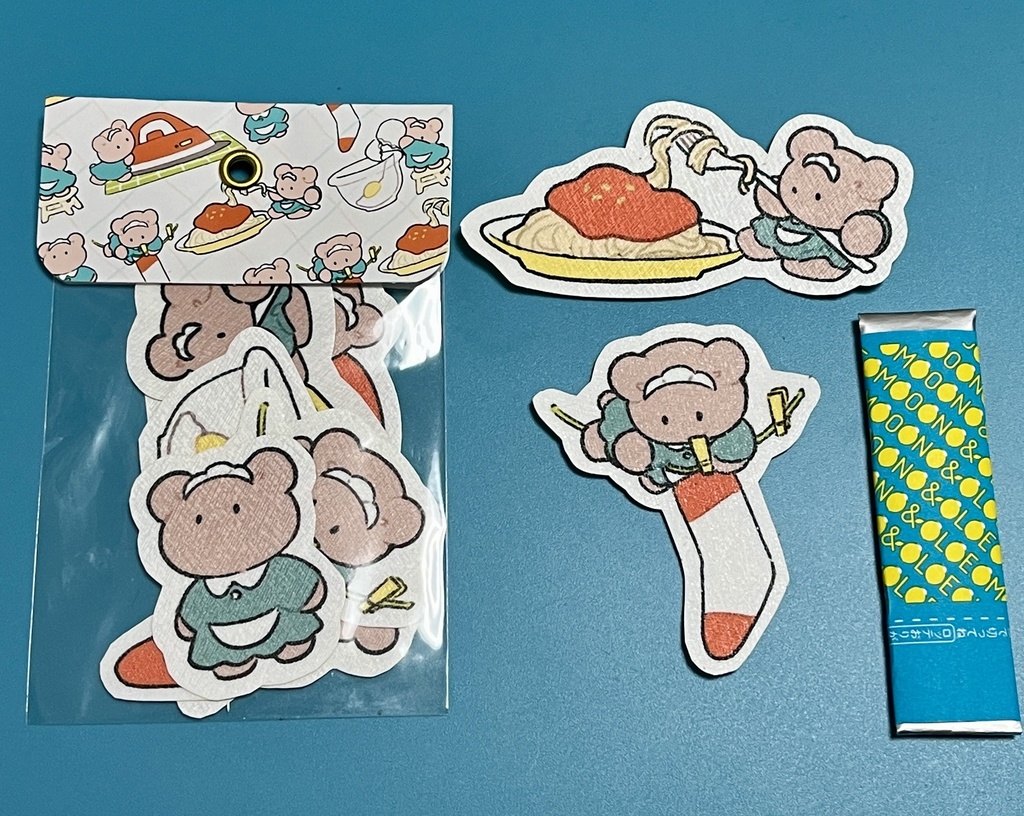 がんばるメイドシ~ル5枚セット(うさぎ・くま)