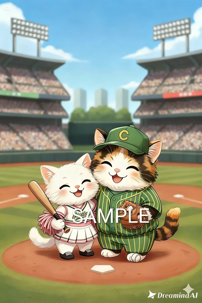 野球を楽しむ猫ちゃんアクリルフィギュア　Baseball Cat Acrylic Stand  are now on sale!