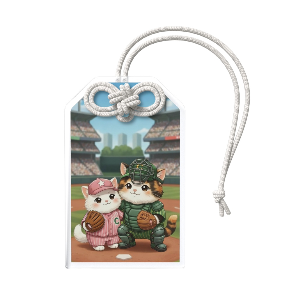 勝利を呼び込む!野球猫お守り(キャッチャー)