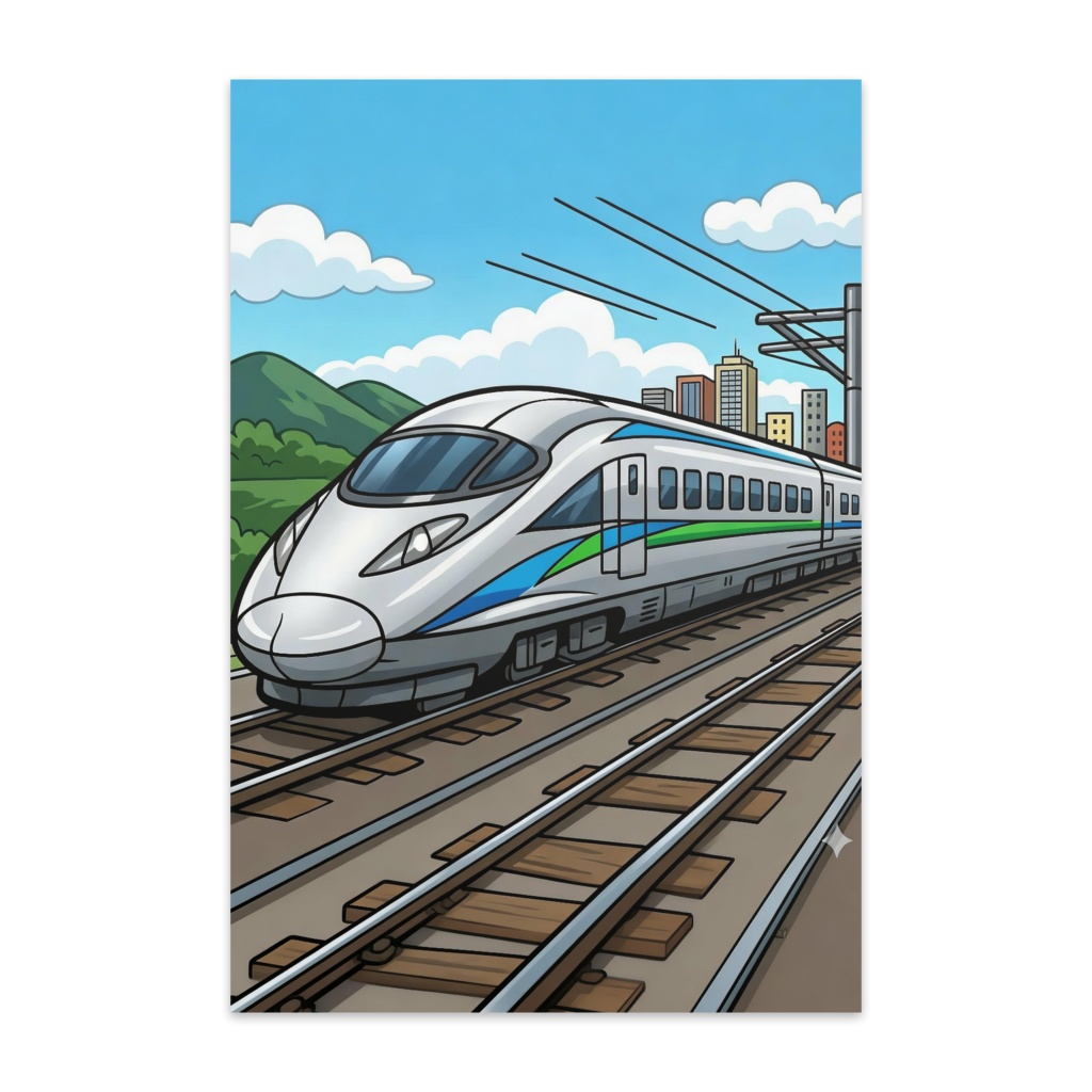 都会を走る新幹線(POST CARD)