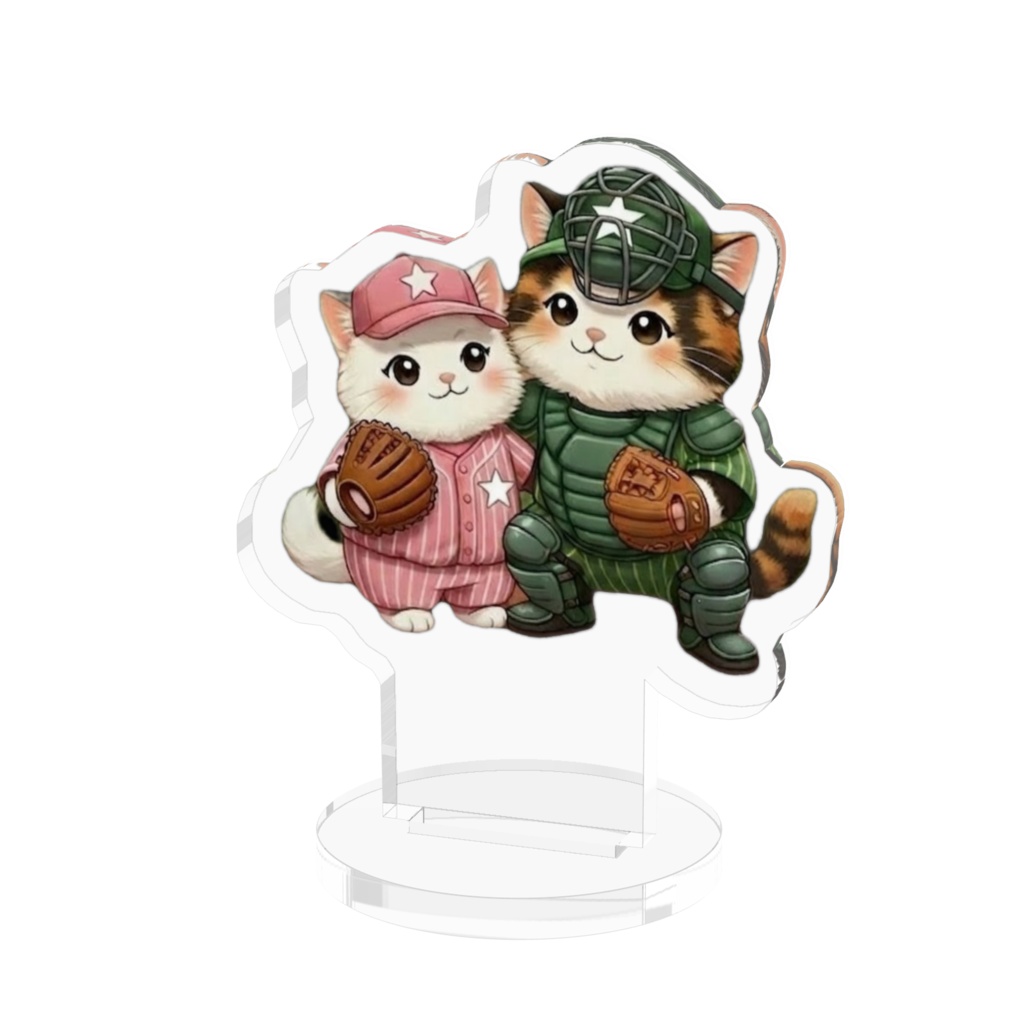 野球猫バッテリー・Acrylic Figure:最強のコンビネーションをその手に