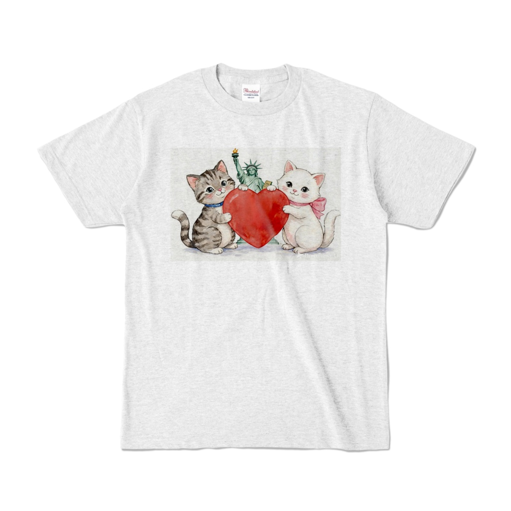 しろねこと三毛猫のナチュラル・アート COLOR T−shirt