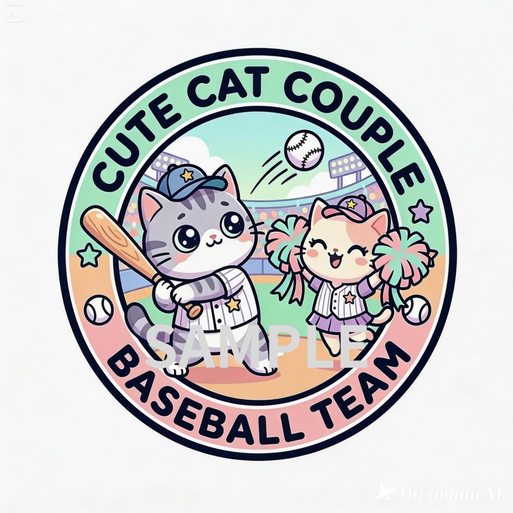 ベースボール・エンブレム・color T−shirt