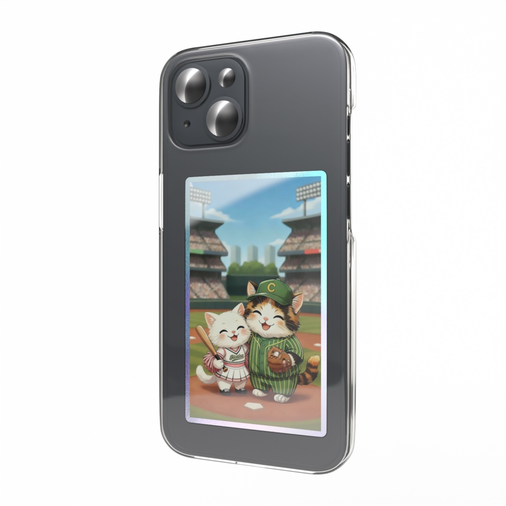 勝利の女神！野球猫＆チア猫 仲良しphone Sticker