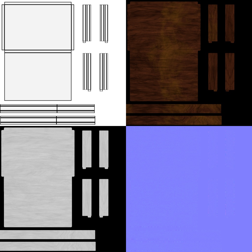 シンプルなアンティーク調家具 椅子、テーブル、本棚