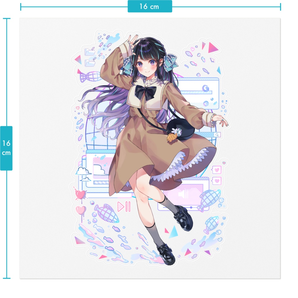 まゆりキービジュクリアステッカー