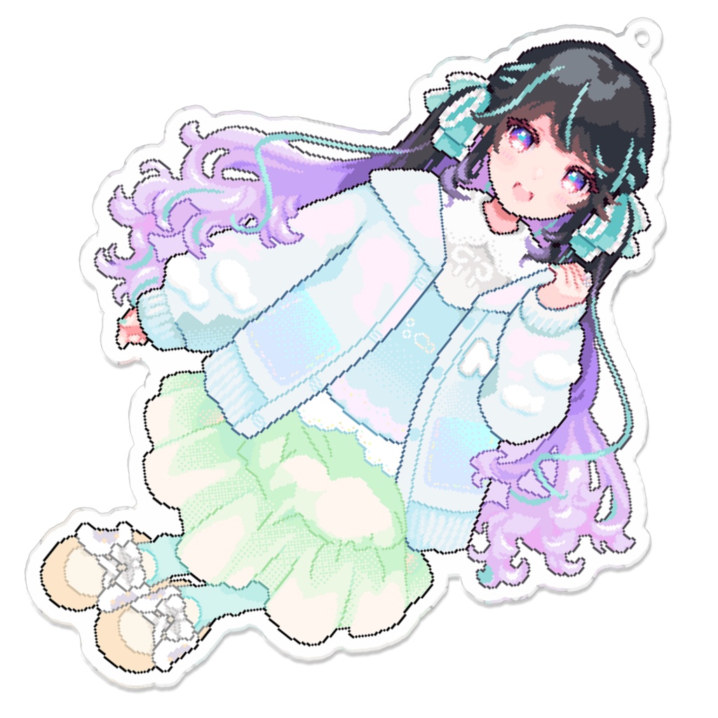 まゆりパステルピクセルアクリルキーホルダー