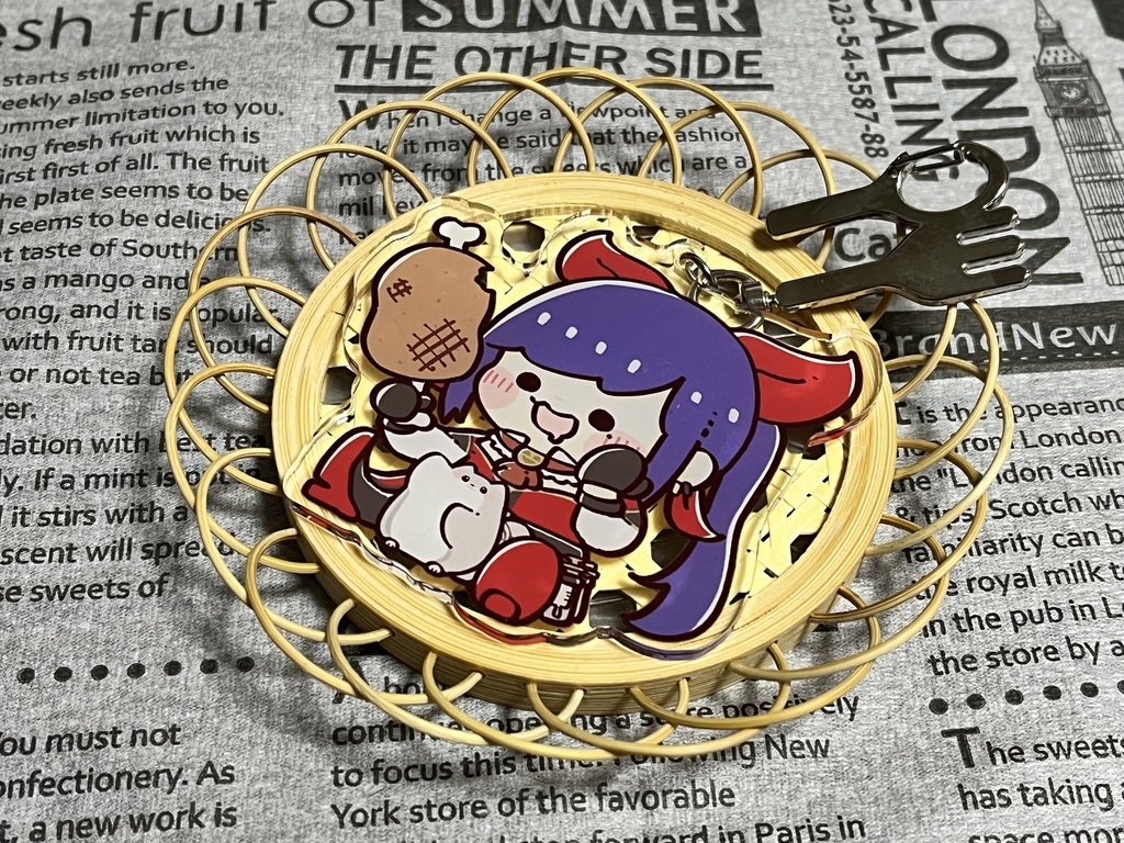 【初グッズ!アクリルキーホルダー(チェキ付)】もぐもぐジゼル / #ジゼルクイン