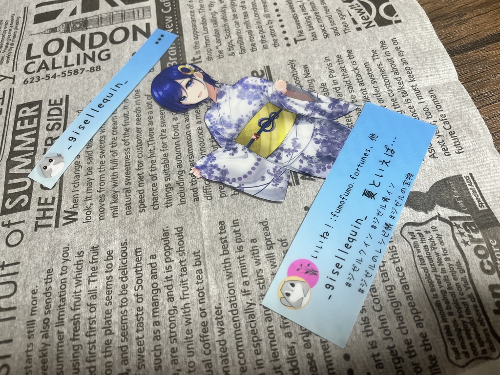 【初グッズ!SNS風ポストカード】浴衣衣装 / #ジゼルクイン