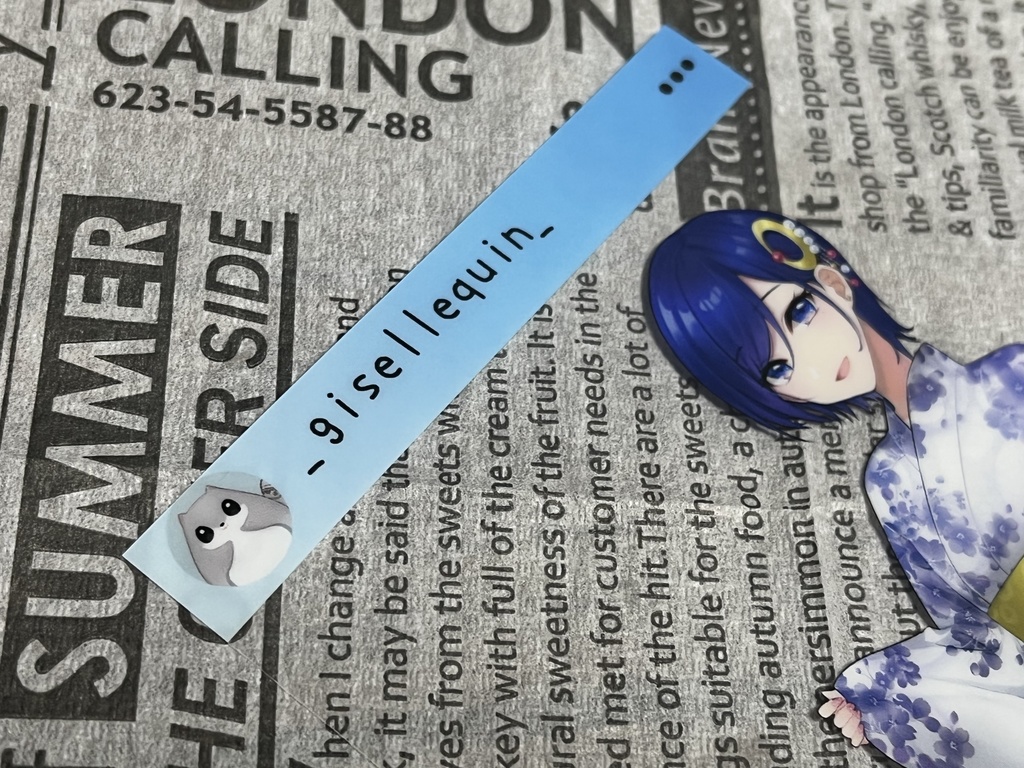 【初グッズ!SNS風ポストカード】浴衣衣装 / #ジゼルクイン