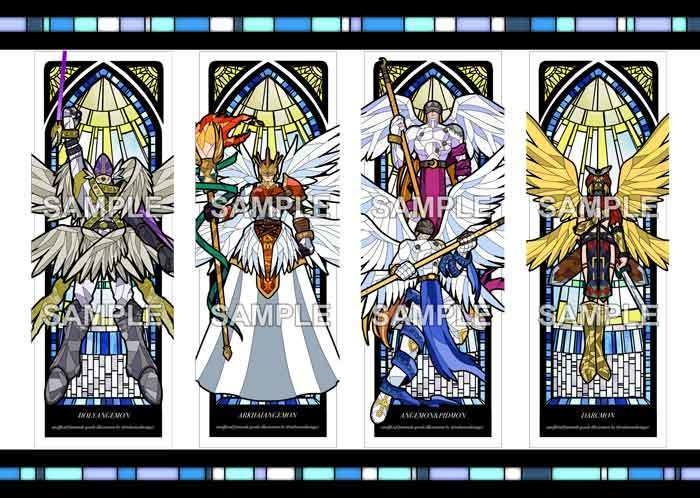【クリアしおり】ステンドグラス風天使デジモン