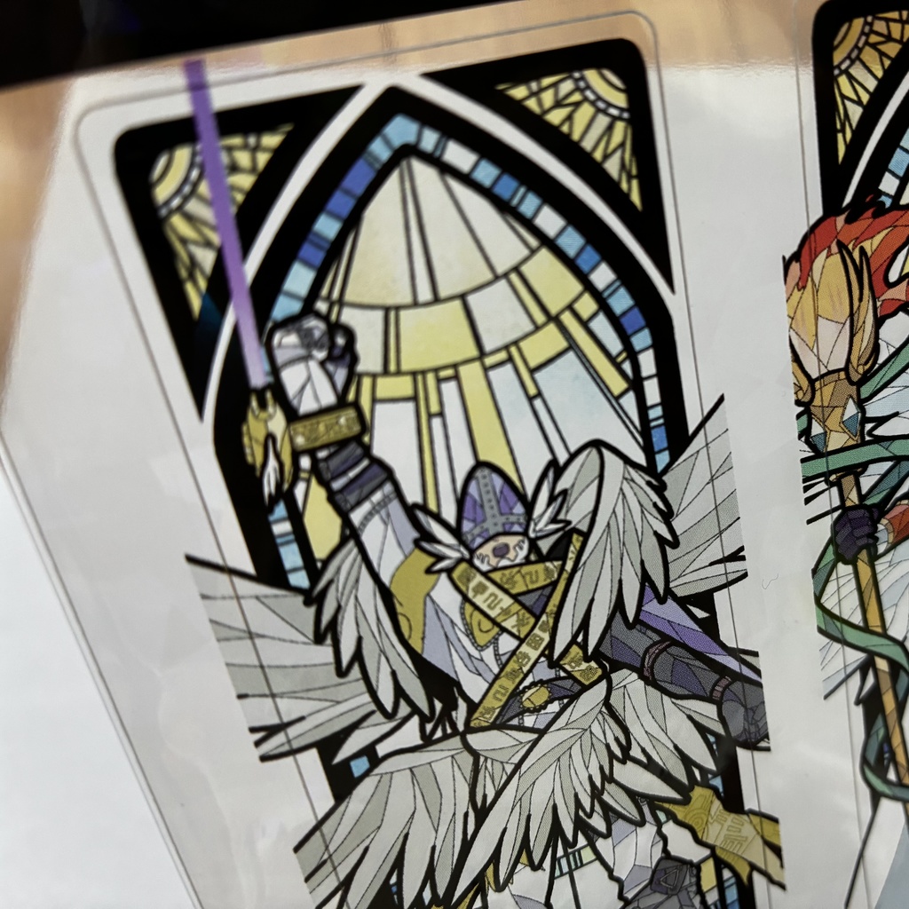 【クリアしおり】ステンドグラス風天使デジモン