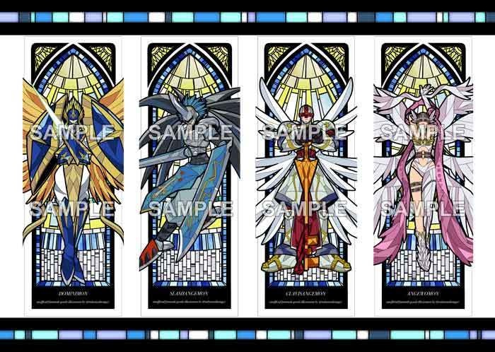 【クリアしおり】ステンドグラス風天使デジモン