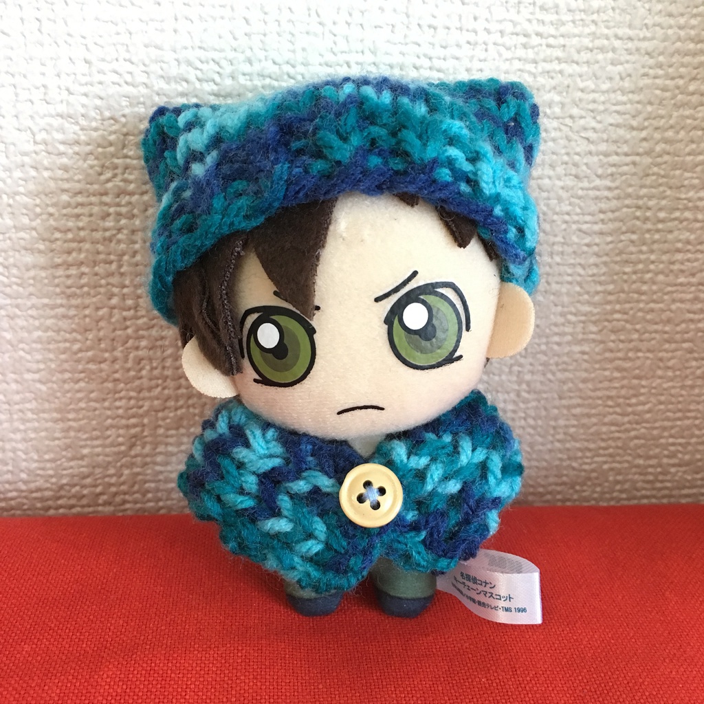 ネコミミ風ニットキャップ&ケープセット