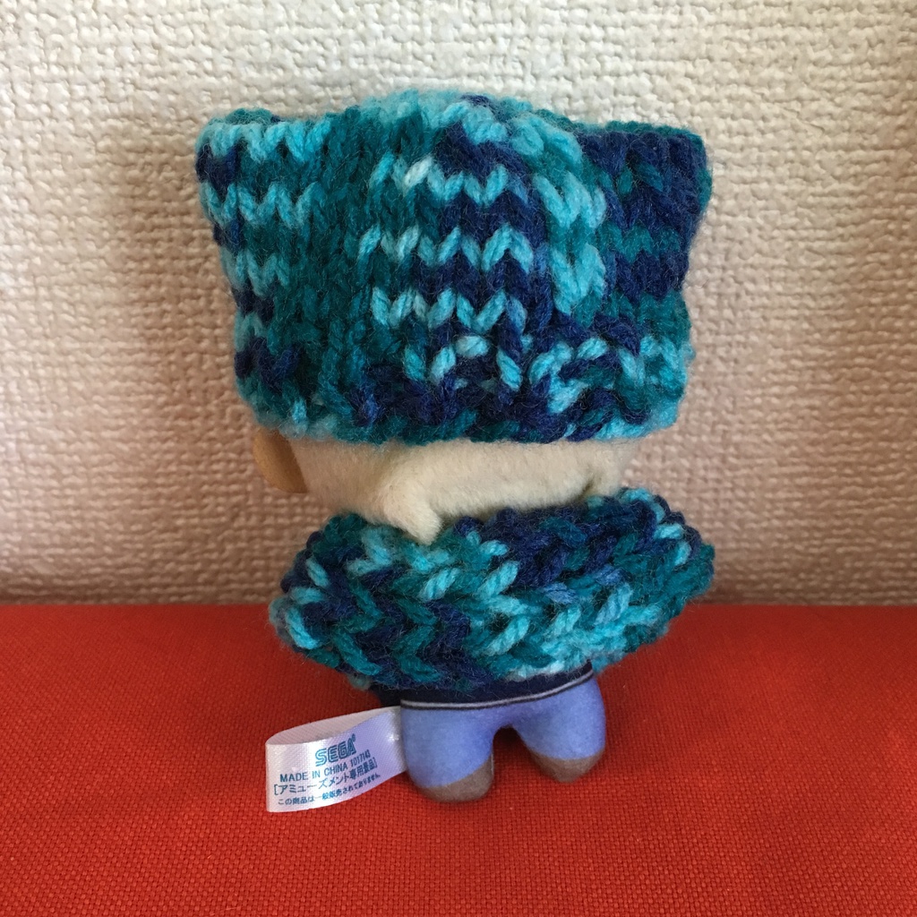 ネコミミ風ニットキャップ&ケープセット