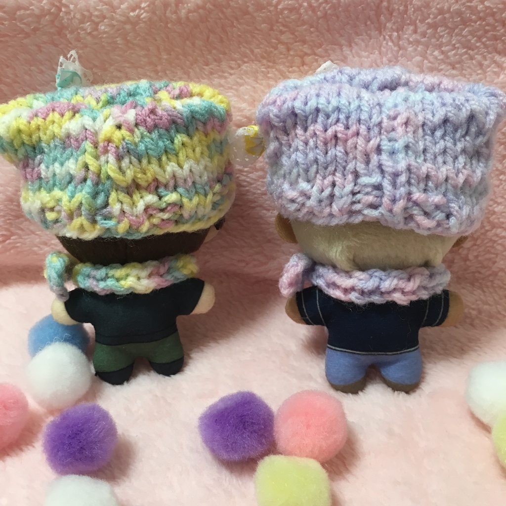 キャンディリボン♡ネコミミ風ニットキャップ&マフラー