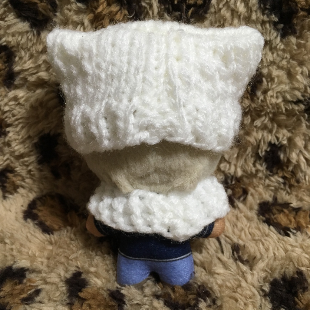 おっきいリボン♡ネコミミ風ニットキャップ&スヌード