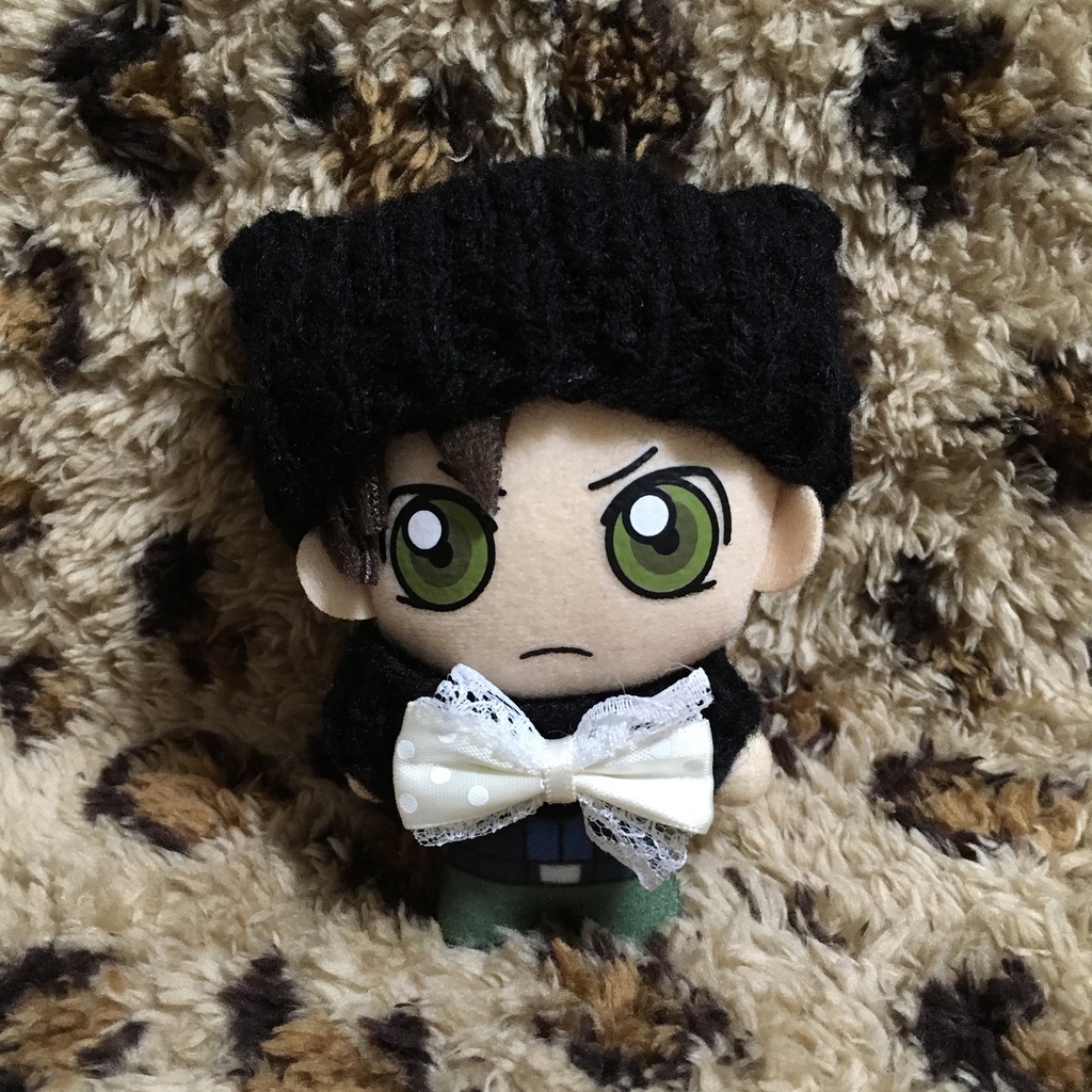 おっきいリボン♡ネコミミ風ニットキャップ&スヌード