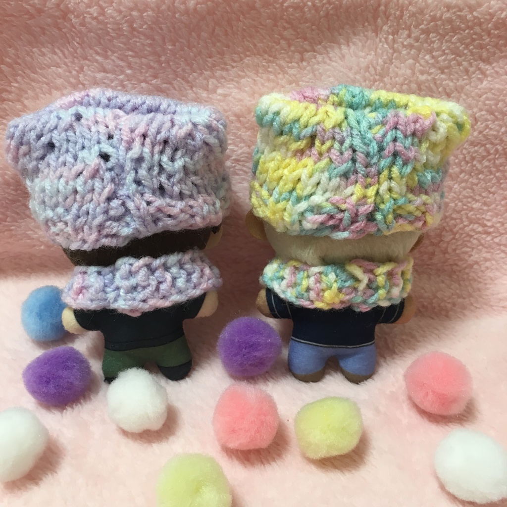 チョコクッキー♡ネコミミ風ニットキャップ&スヌード