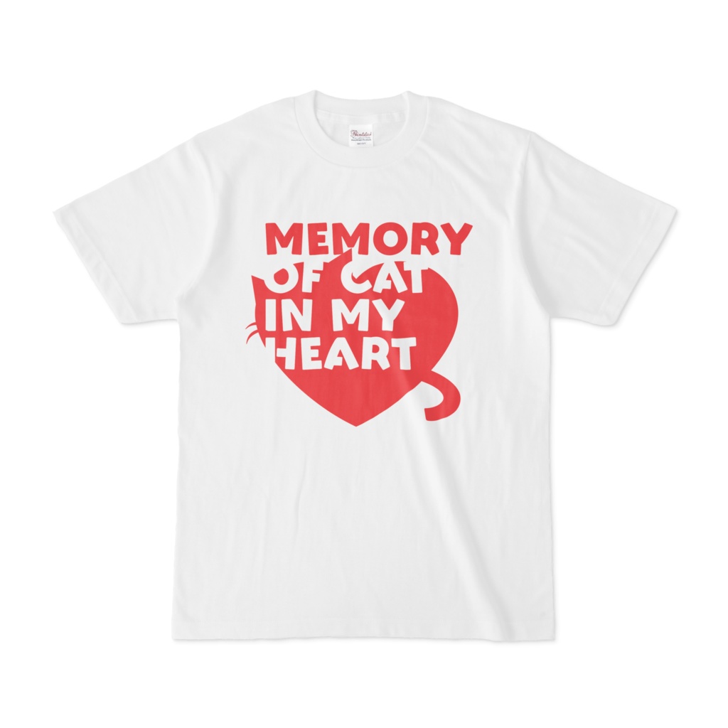 心にねこの思い出がありますTシャツ