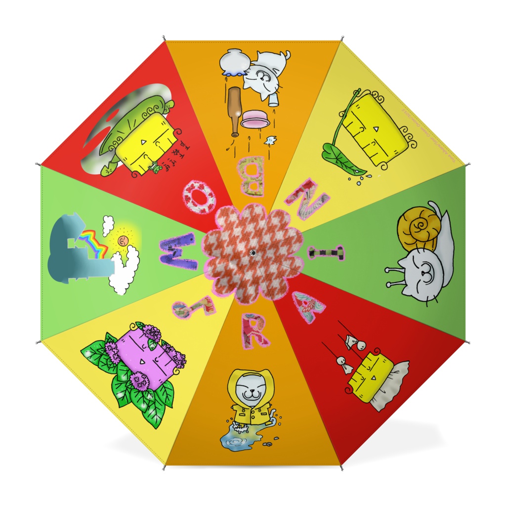 【オリジナル】宇宙人＆ねこ 雨の日を全力でたのしむ傘