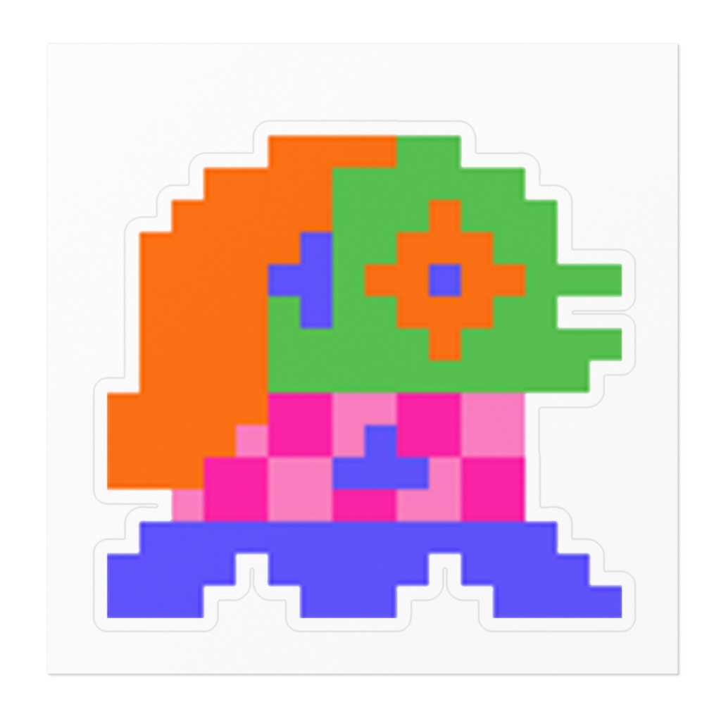 アマビエドット絵ステッカー