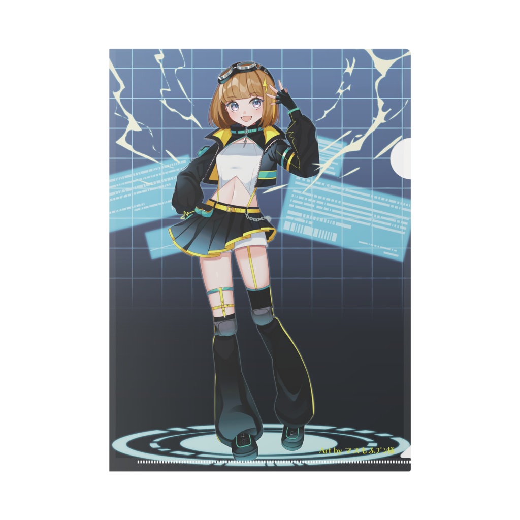 A4クリアファイルB_サイバー黒