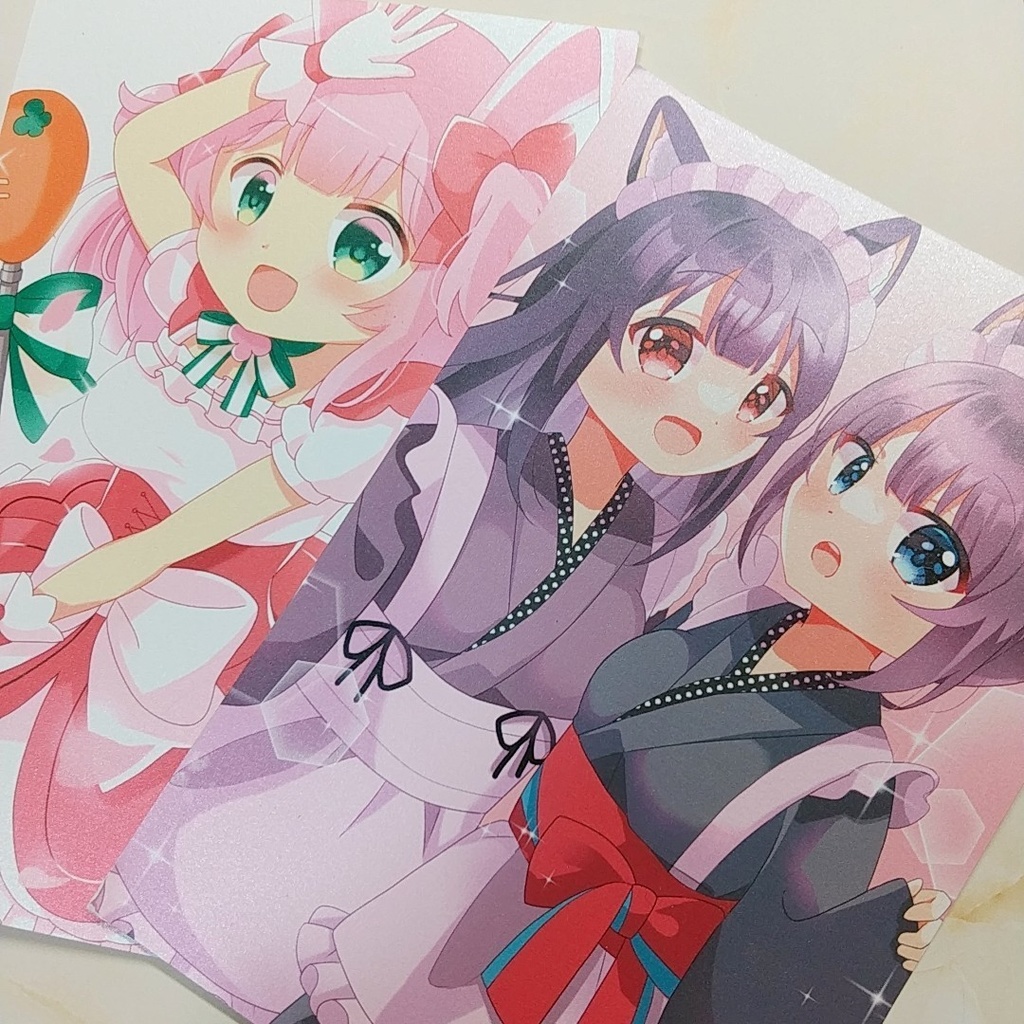 夏のキラキラポストカード２枚セット