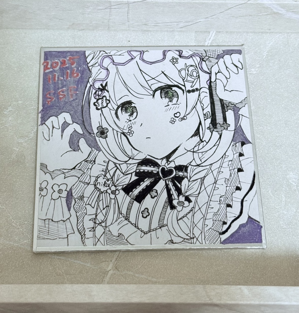 七草にちか ミニ色紙