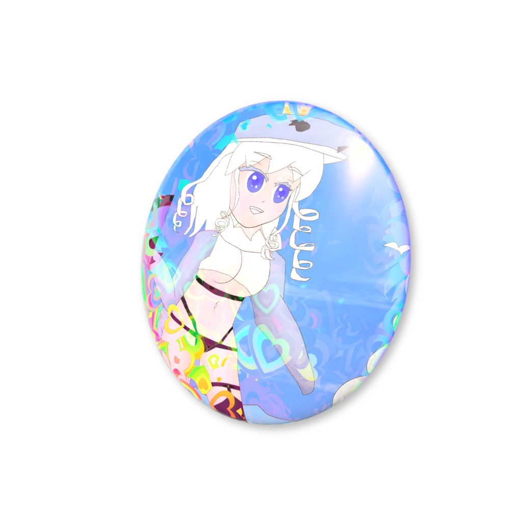 水着クリームヒルト缶バッジ