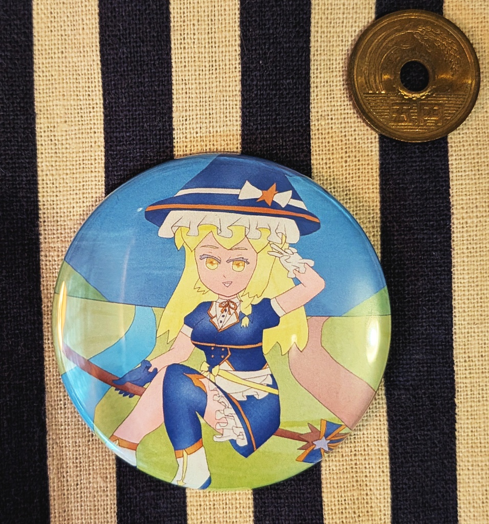 魔理沙缶バッジ
