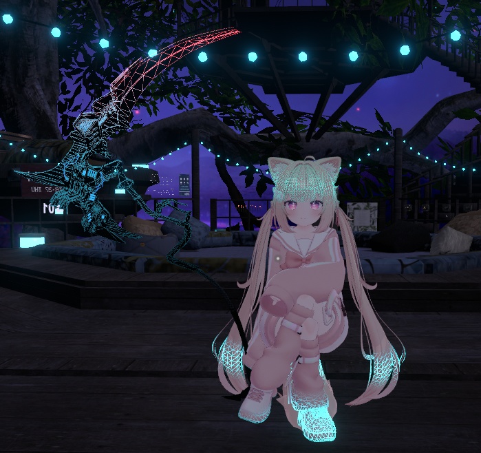 メッシュの線を動的に光らせるマテリアル / MeshLine Lighting Material