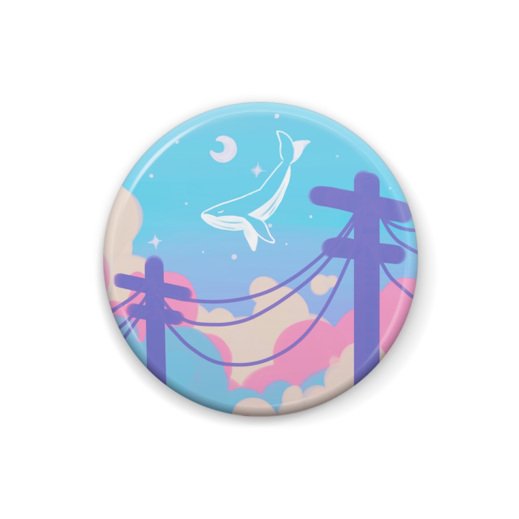 くじら空缶バッジ