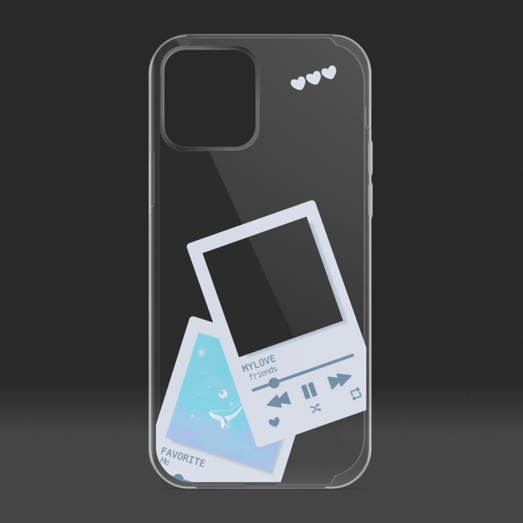 再生風クリアスマホケース