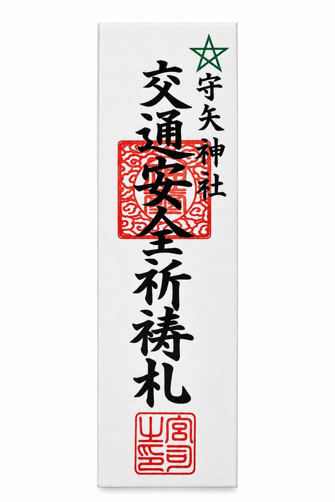 守矢神社　八寸大麻札　交通安全