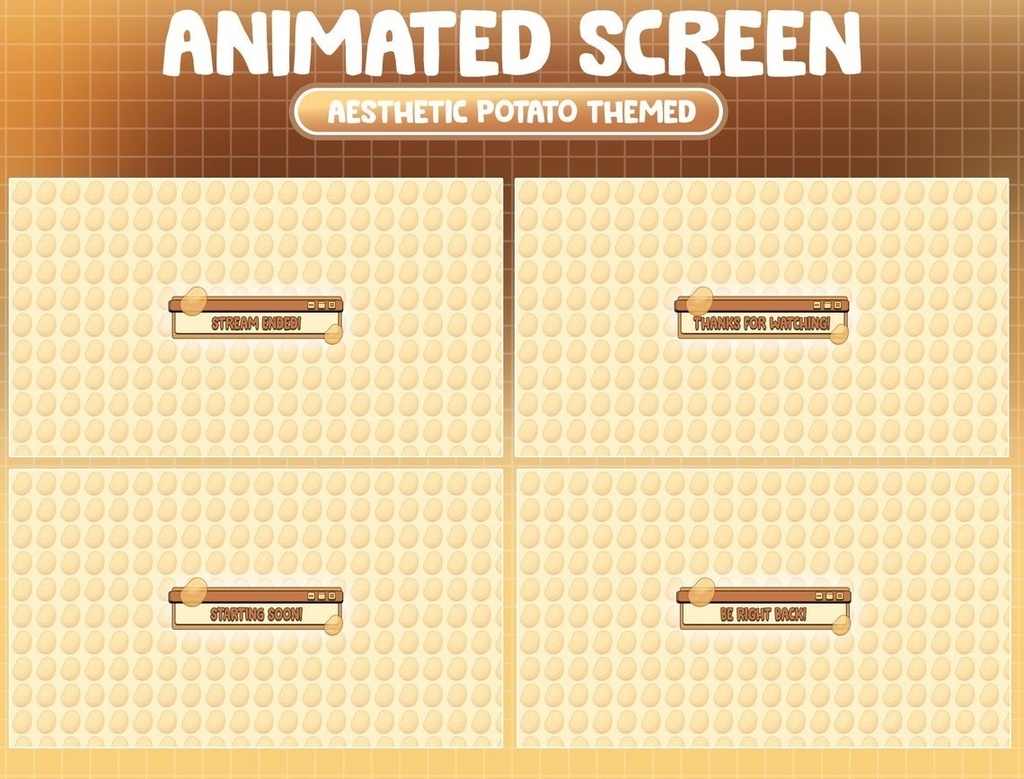 Potato Overlay for Live Streaming | Twitch, Youtube